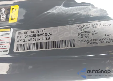 2024 Jeep Wrangler 4Xe Willys 4Xe из США, поврежденный, VIN 1C4RJXN67RW205657